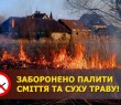 Палити листя та сміття – ЗАБОРОНЕНО!