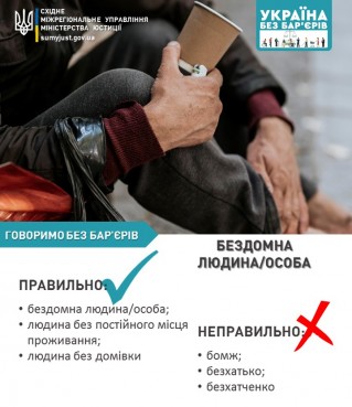 БЕЗБАР’ЄРНИЙ СЛОВНИК: БЕЗДОМНА ЛЮДИНА/ОСОБА