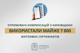 «Отримувачі компенсацій з Харківщини використали майже 7 800 житлових сертифікатів», — Олег Синєгубов