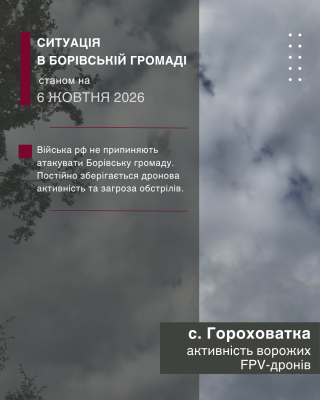 Ситуація в Борівській громаді станом на 6 жовтня 2026 року