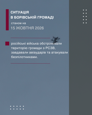 Ситуація в Борівській громаді станом на 15 жовтня 2026 року