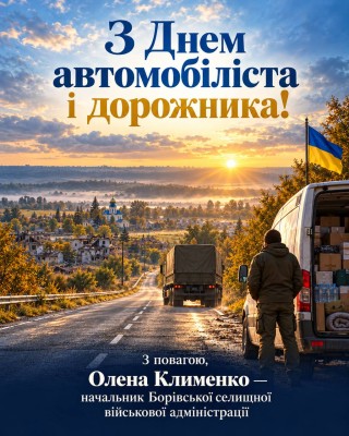 Звернення Олени Клименко до Дня автомобіліста і дорожника - 2026
